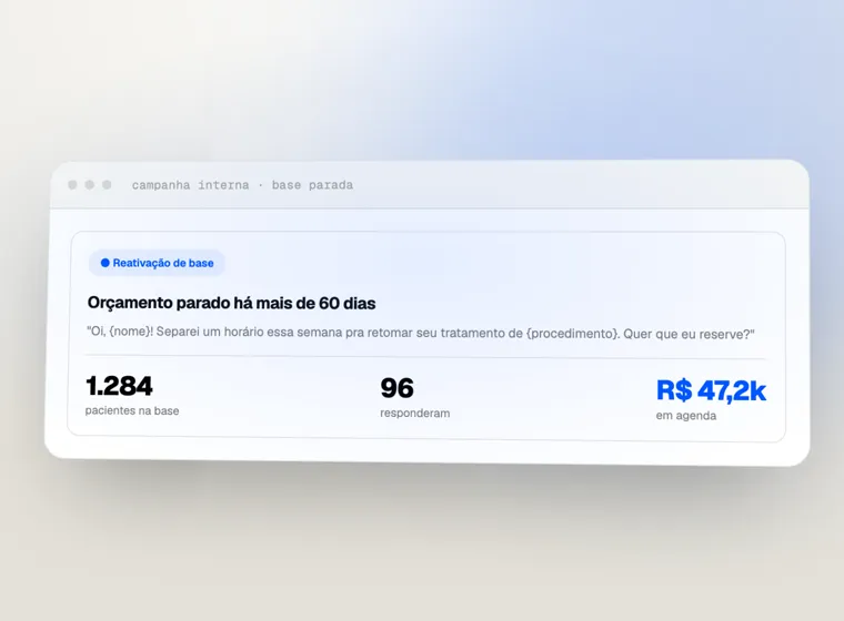 Campanha de reativação da base de pacientes